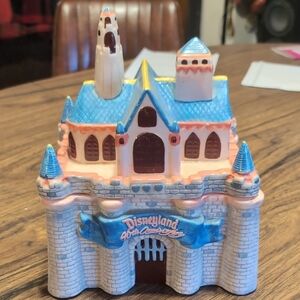 Disneyland Pink And Blue Castle Cookie Jar